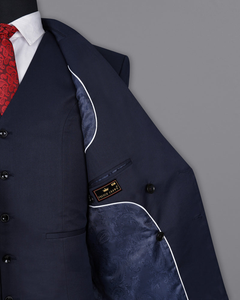 Firefly Navy Blue Double-Breasted Suit