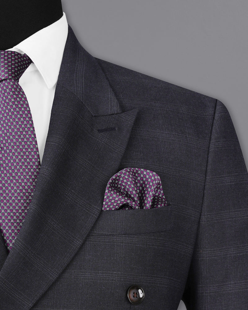 Tuatara Gray Plaid Double Breasted Suit