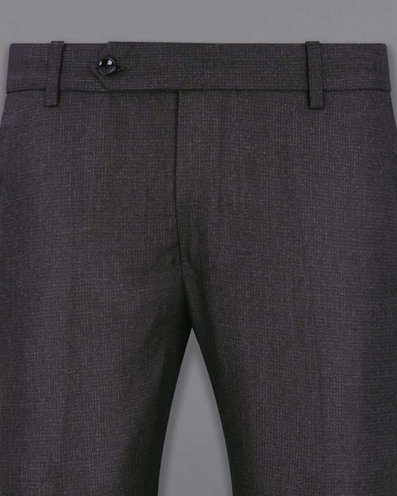 Piano Gray Cross Buttoned Bandhgala Suit