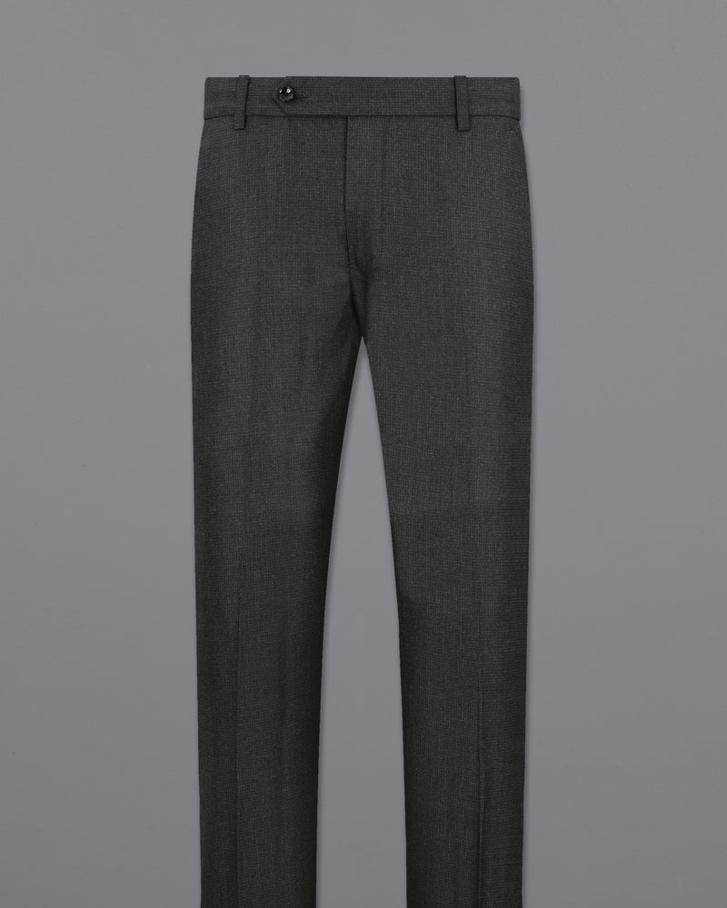 Piano Gray Cross Buttoned Bandhgala Suit