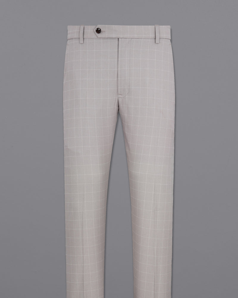 Martini Gray Checkered Double Breasted Suit