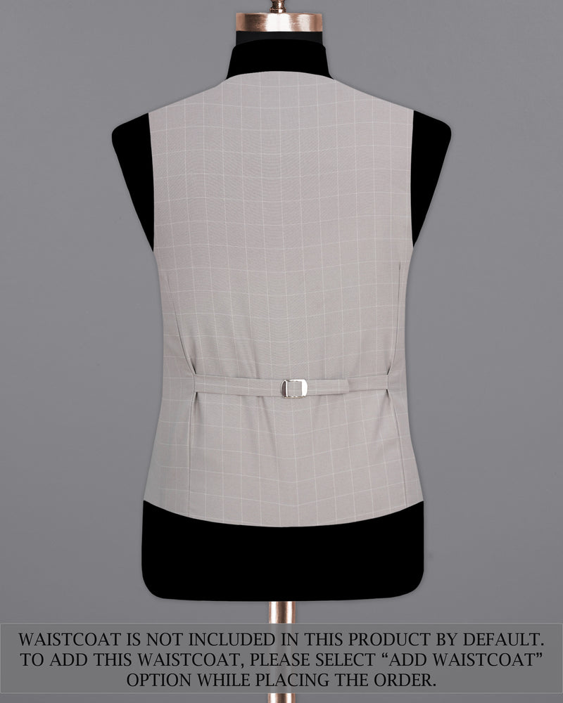 Martini Gray Checkered Double Breasted Suit