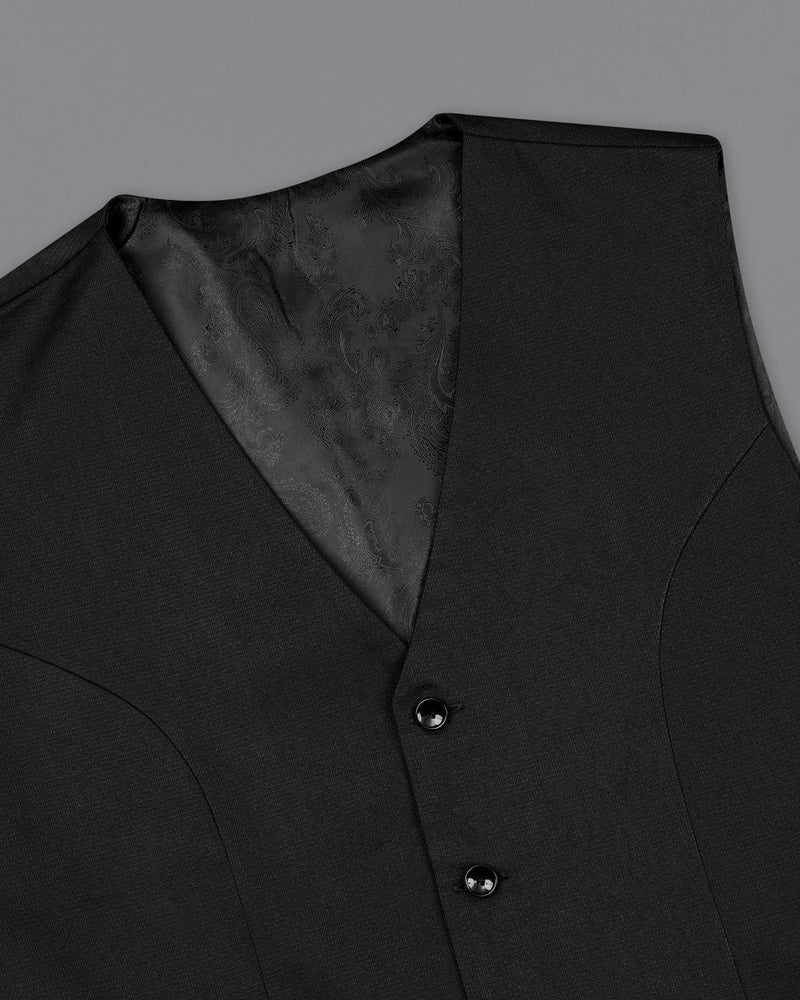 Melanzane Jade Black Double Breasted Suit
