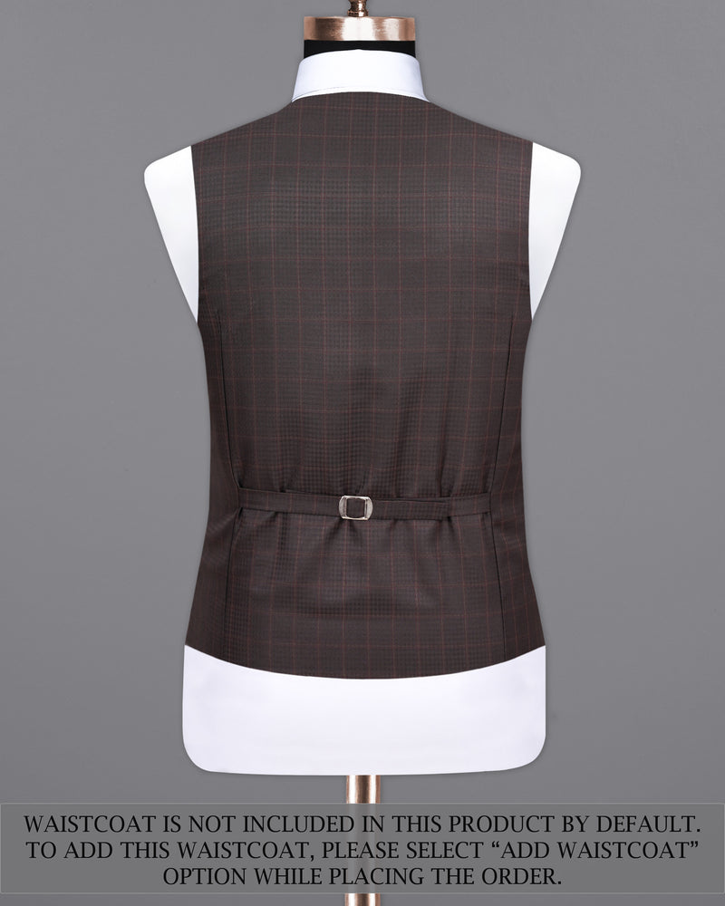 Thunder Brown Subtle Checkered Double Breasted Suit