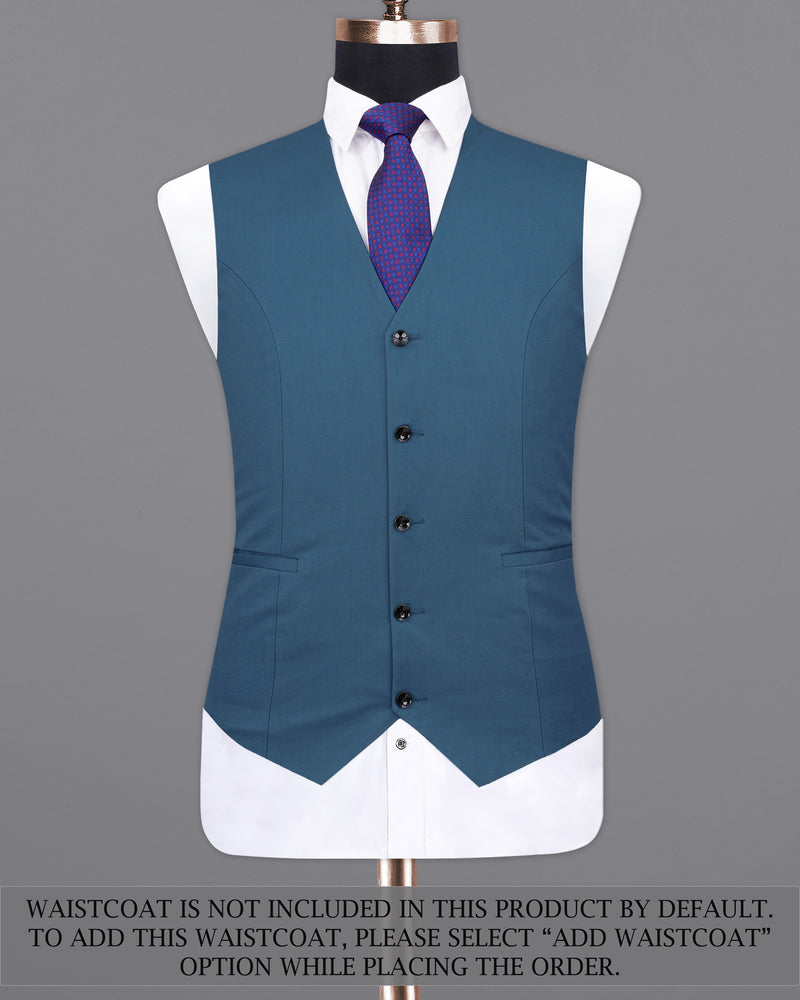 River Bed Blue Single Breasted Suit