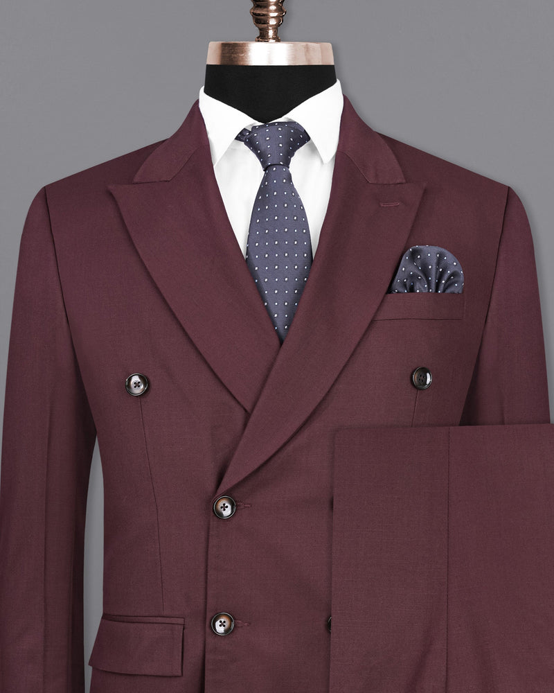 Matterhorn Maroon Double Breasted Suit