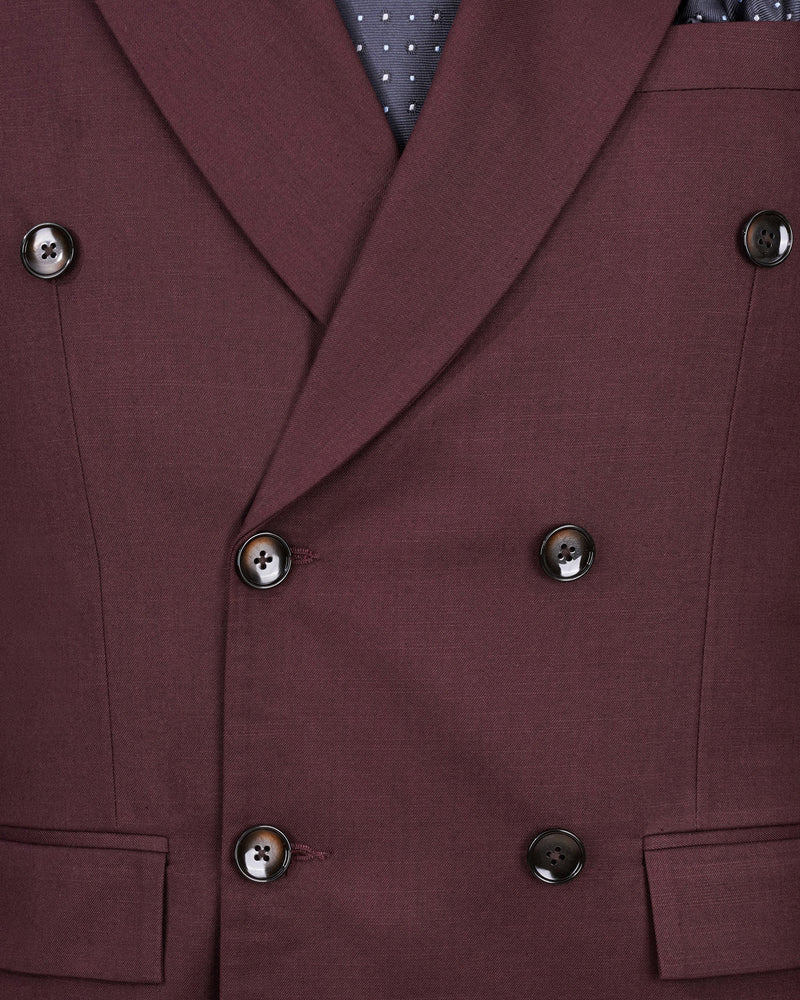 Matterhorn Maroon Double Breasted Suit