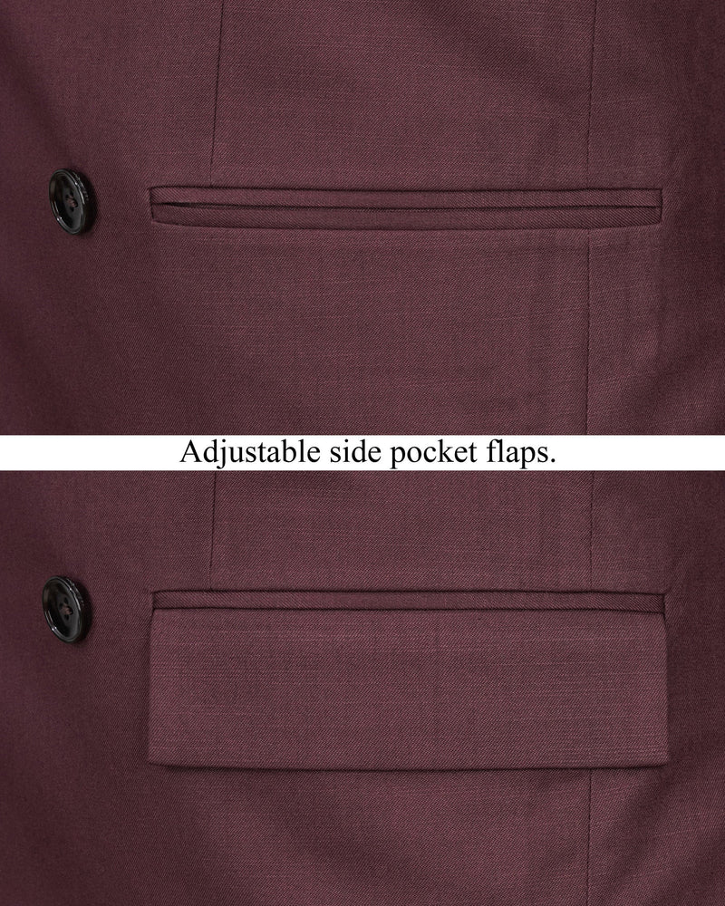 Matterhorn Maroon Double Breasted Suit