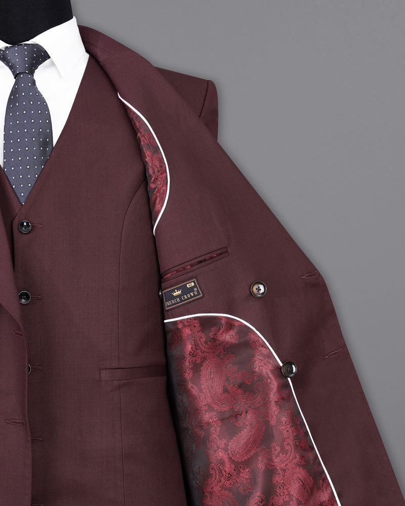 Matterhorn Maroon Double Breasted Suit