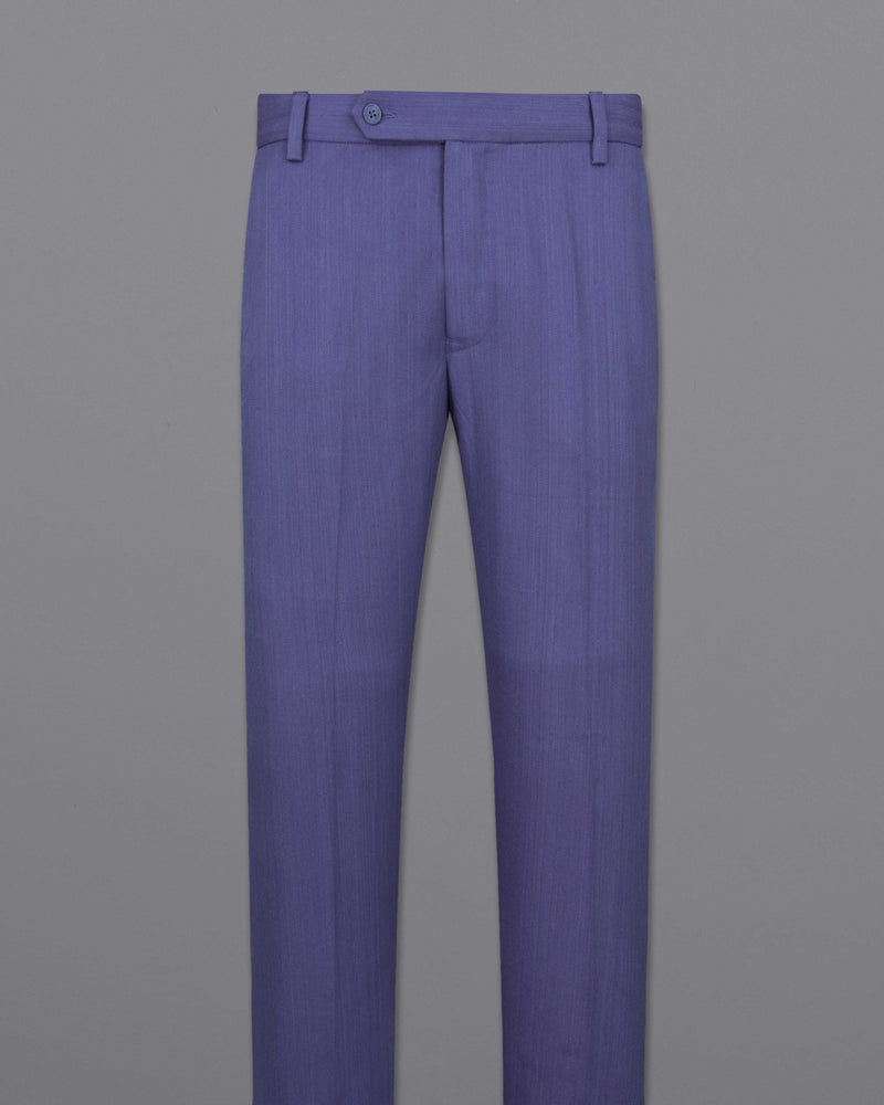 Twilight Blue Premium Cotton Cross Buttoned Bandhgala Suit