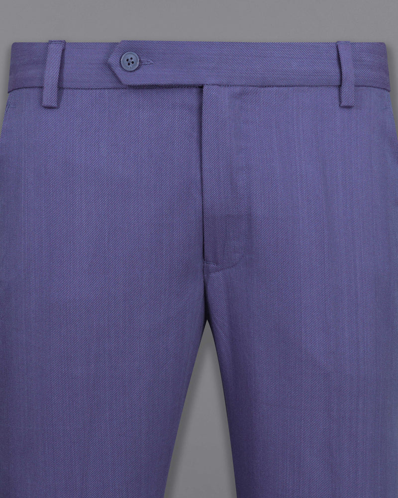 Twilight Blue Premium Cotton Cross Buttoned Bandhgala Suit