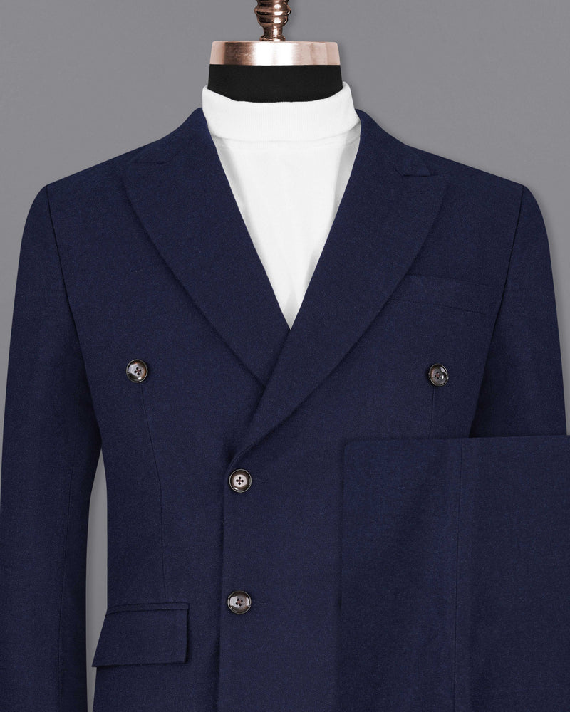 Mirage Blue Pure Wool Double Breasted Suit