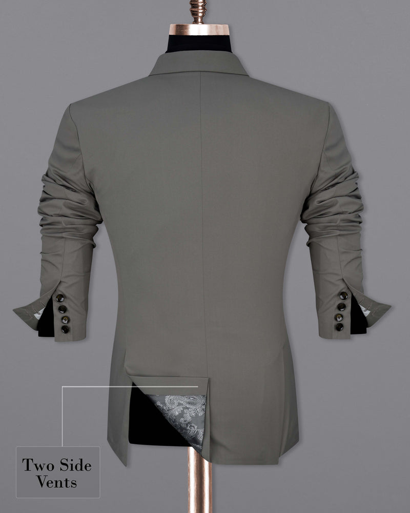 Storm Dust Gray Double Breasted Suit