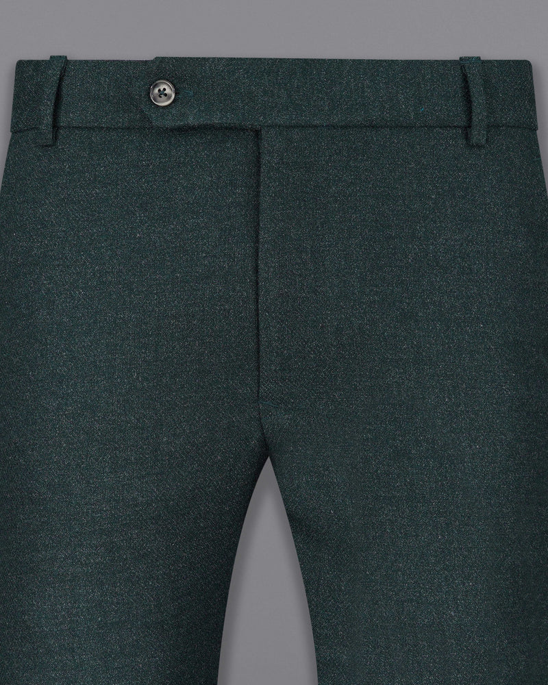 Outer Space Green Double-Breasted Pure Wool Suit