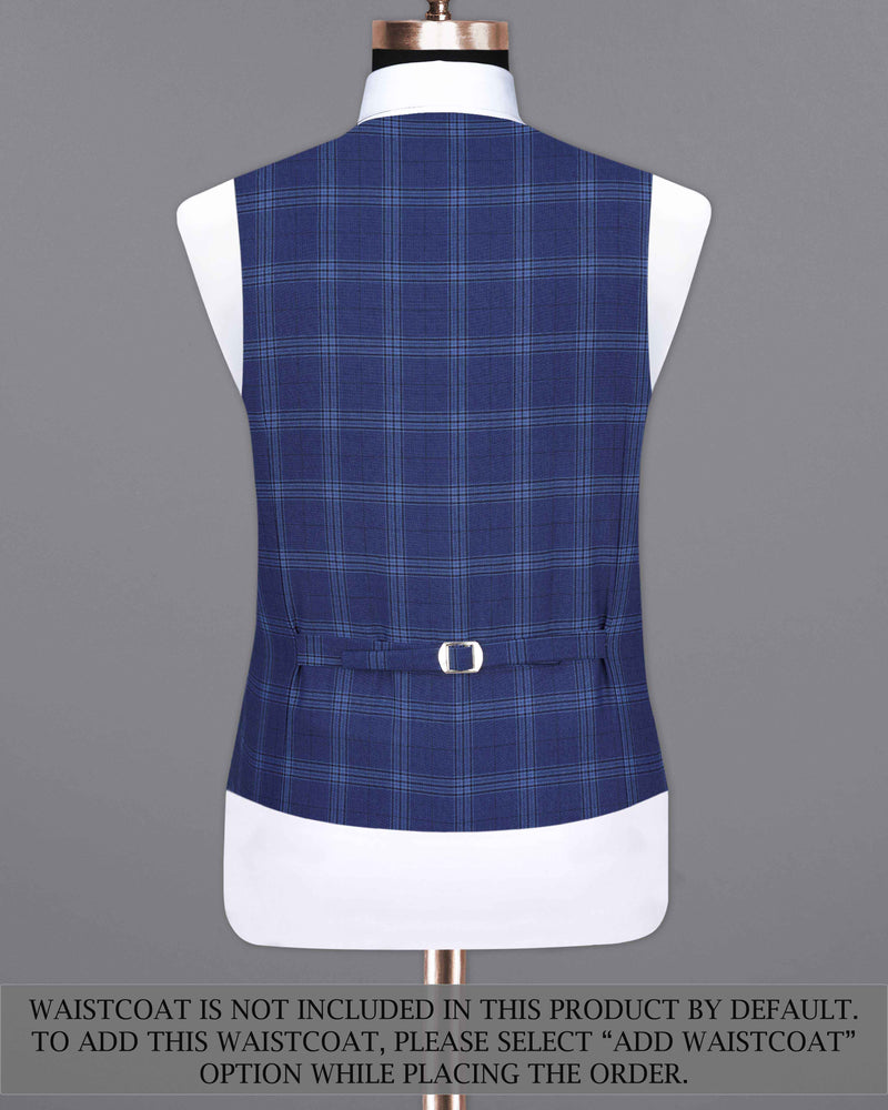 Rhino Blue Plaid Single Breasted Suit