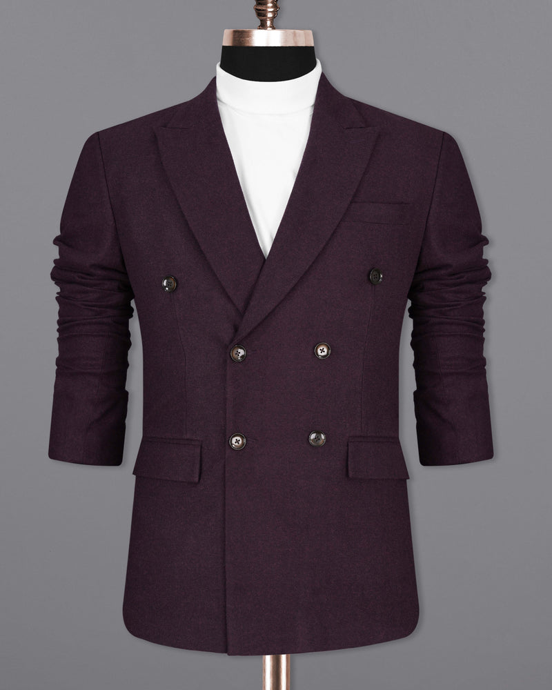 Toledo Wine Pure Wool Double Breasted Suit