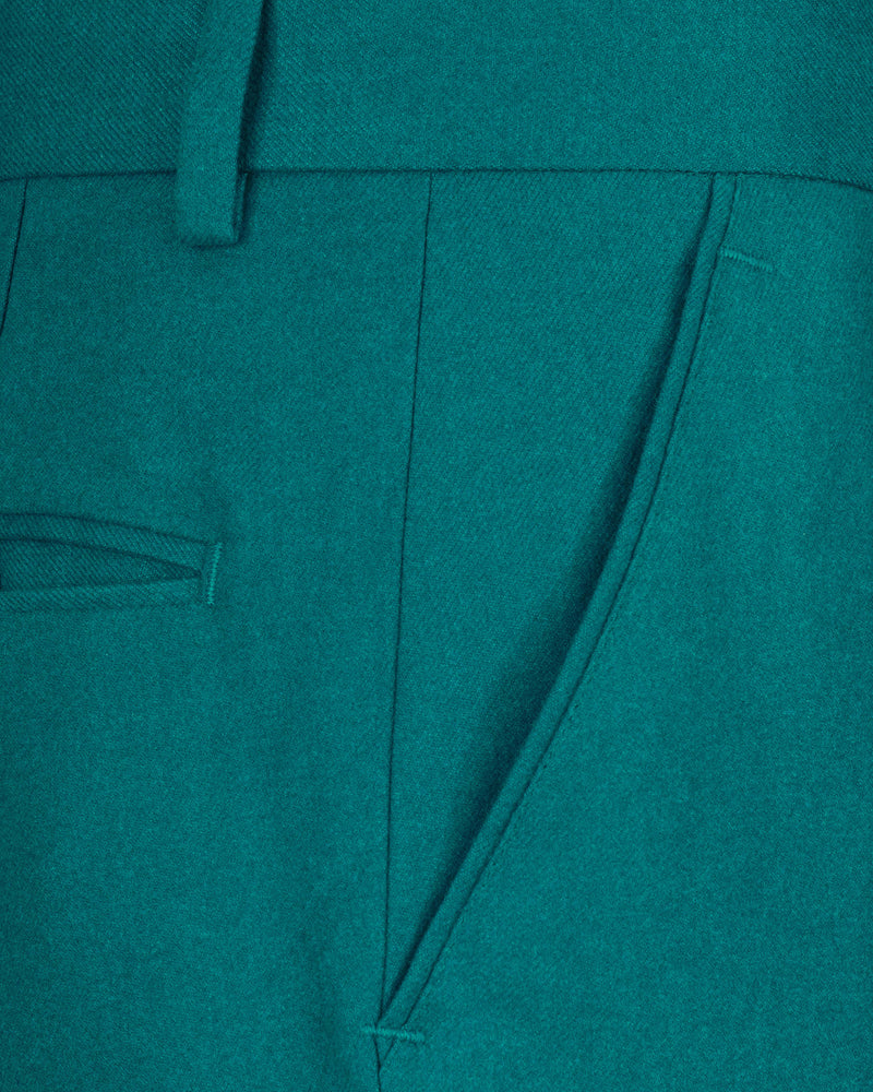 Turquoise Pure Wool Single Breasted Suit