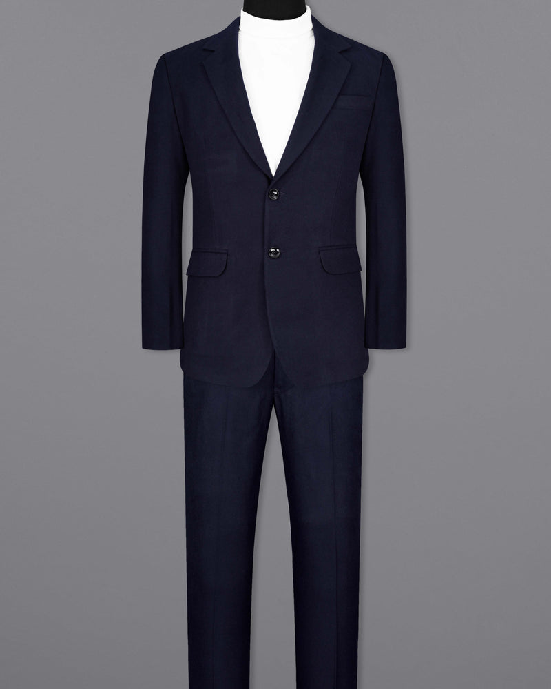 Mirage Blue Pure Wool Single Breasted Suit