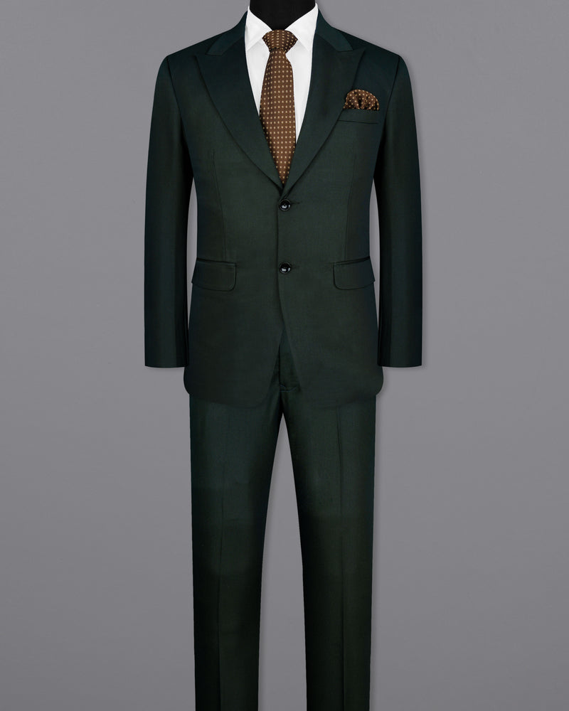 Zeus Dark Green Single Breasted Suit