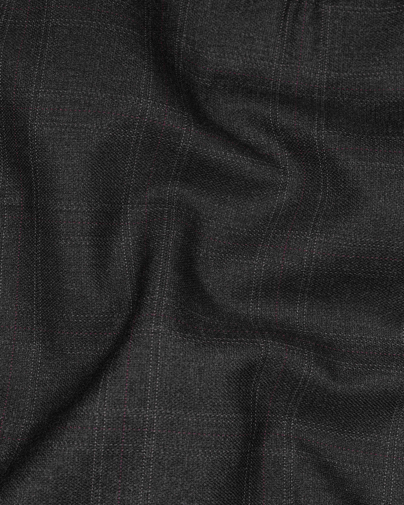Nero Grey Subtle Plaid Single-Breasted Suit