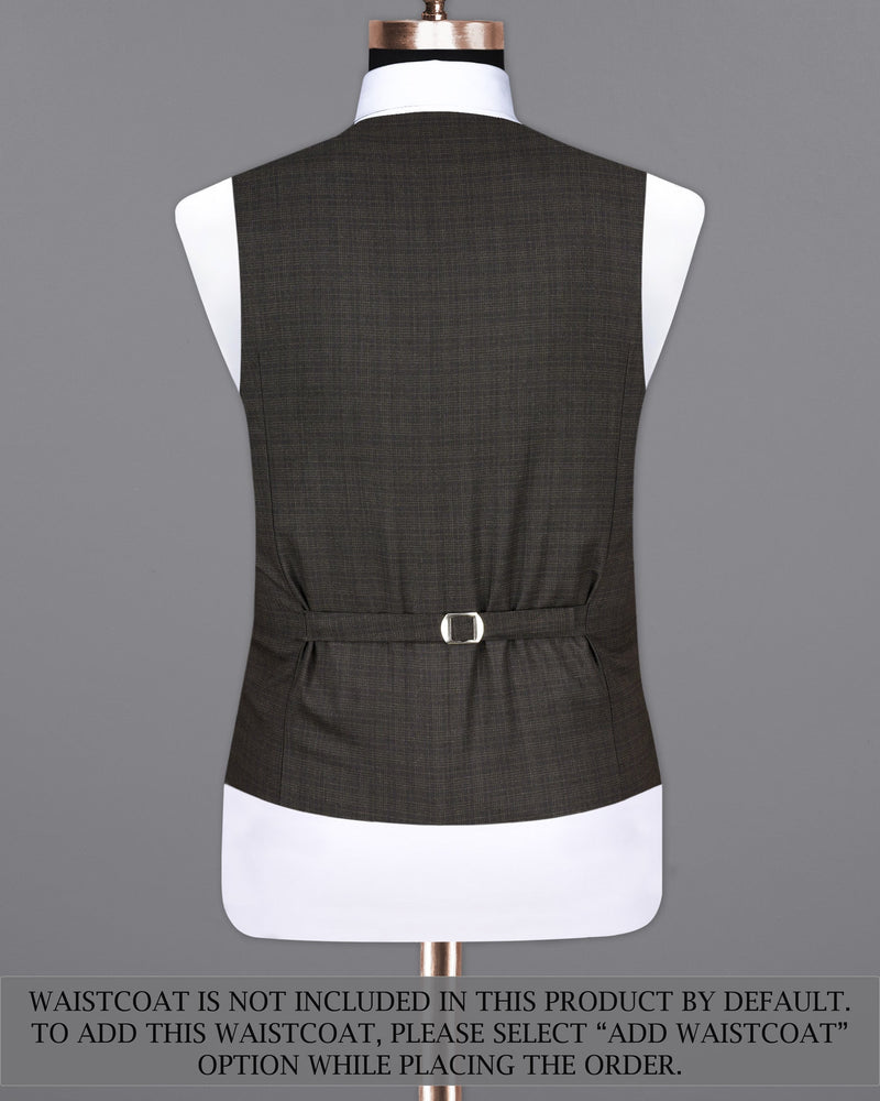 Emperor Gray with Hemlock Dark Brown Checkered Double Breasted Suit