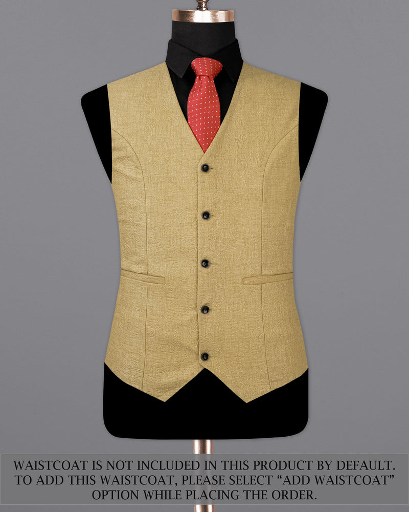 Tumbleweed Matt Gold Embossed Chintz Textured Double Breasted Suit