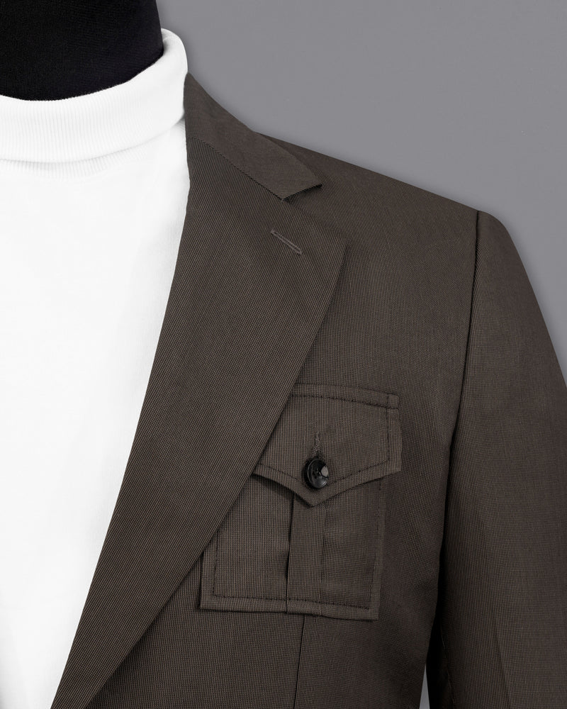 Kilamanjaro Brown Belt Closure Designer Suit