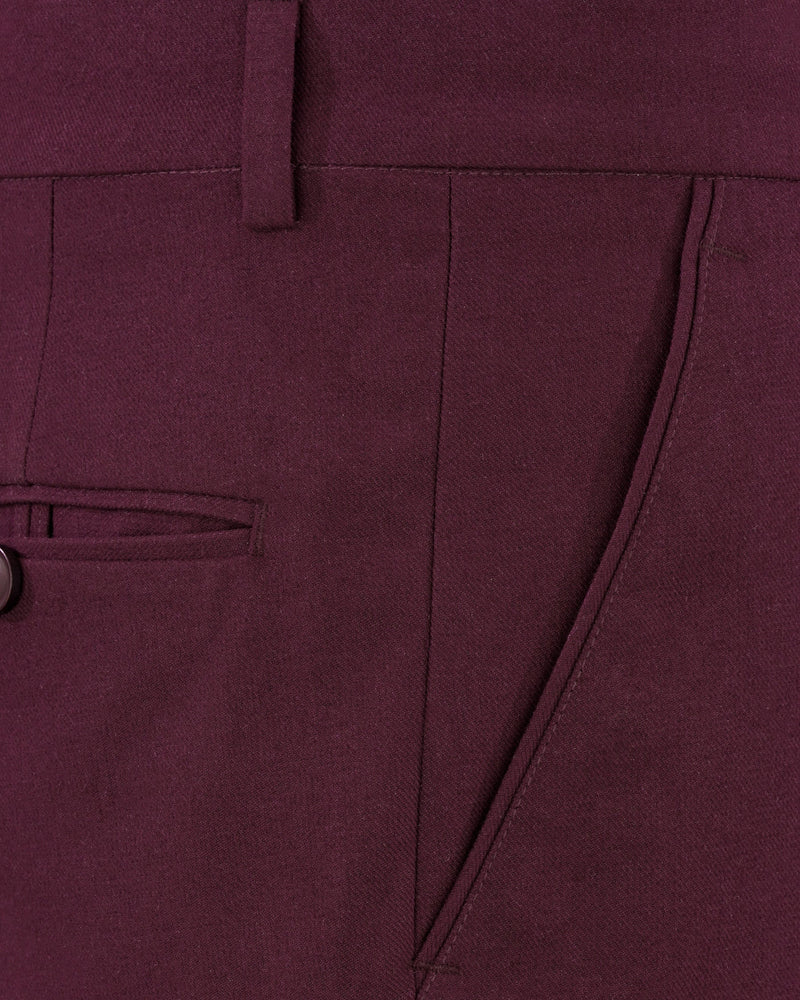 Wine Berry Wool Rich Double Breasted Sports Suit