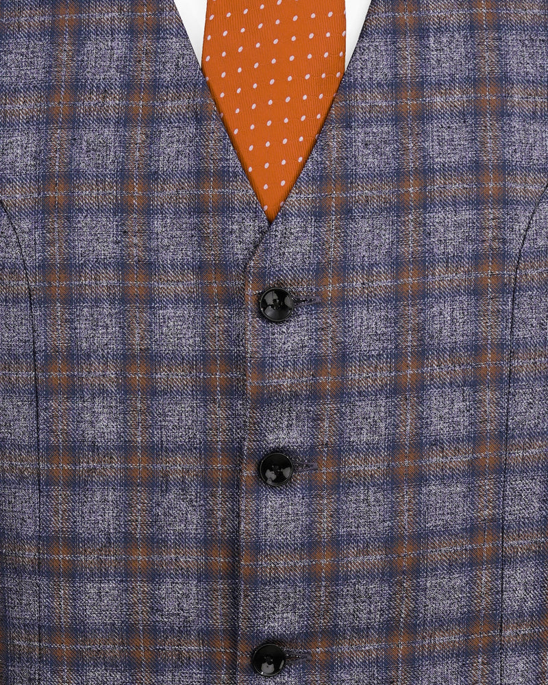 Martini Gray with Potters Brown Plaid Single Breasted Suit ST2147-SB-36, ST2147-SB-38, ST2147-SB-40, ST2147-SB-42, ST2147-SB-44, ST2147-SB-46, ST2147-SB-48, ST2147-SB-50, ST2147-SB-52, ST2147-SB-54, ST2147-SB-56, ST2147-SB-58, ST2147-SB-60
