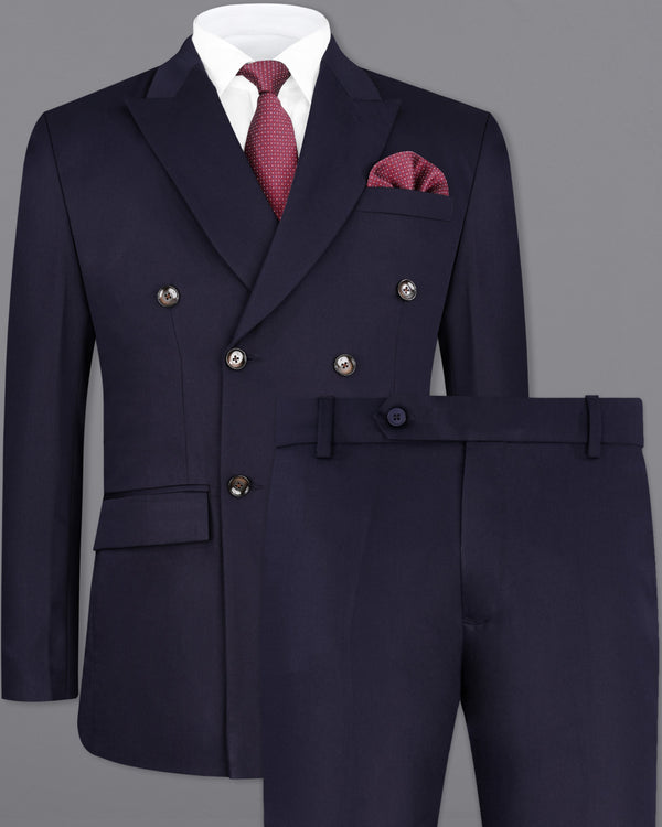 Mirage Navy Blue Double Breasted Suit