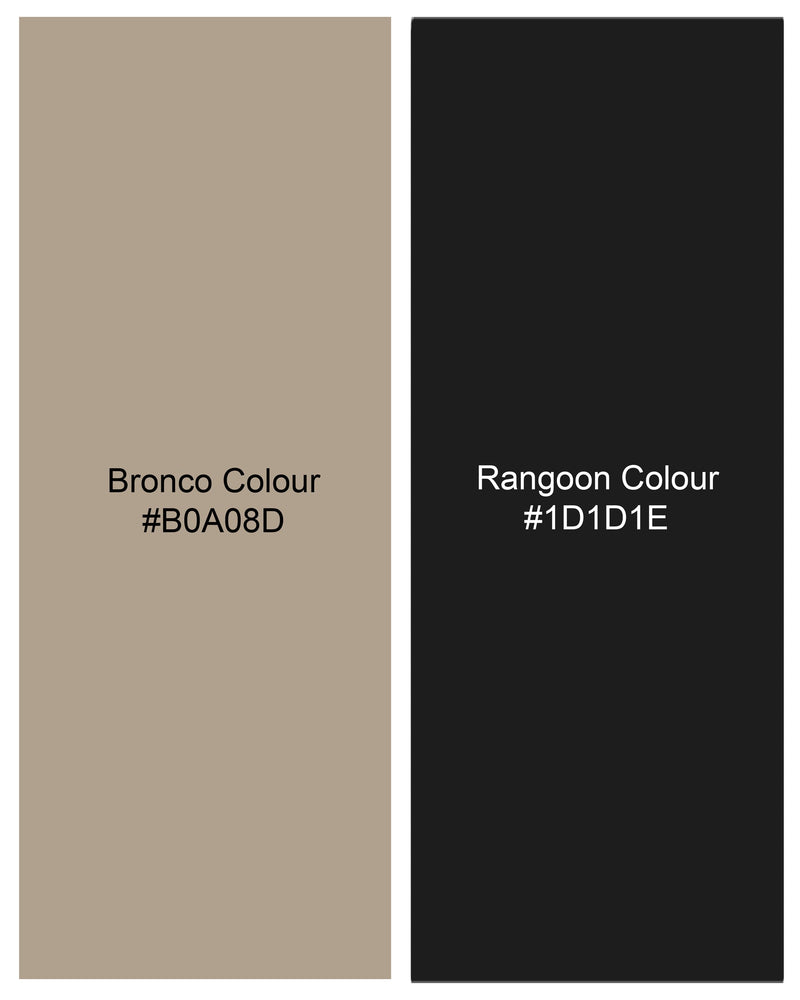 Bronco Brown with Rangoon printed Designer tuxedo Suit