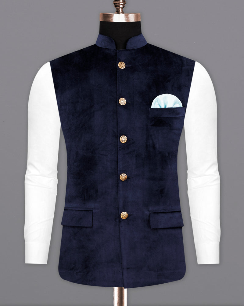 Firefly Blue Bandhgala Velvet Designer Suit ST2228-BG-36, ST2228-BG-38, ST2228-BG-40, ST2228-BG-42, ST2228-BG-44, ST2228-BG-46, ST2228-BG-48, ST2228-BG-50, ST2228-BG-52, ST2228-BG-54, ST2228-BG-56, ST2228-BG-58, ST2228-BG-60