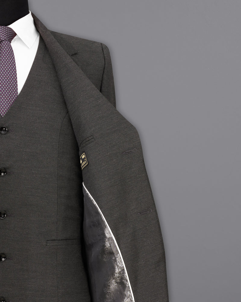 Iridium Gray Wool Rich Single Breasted Suit