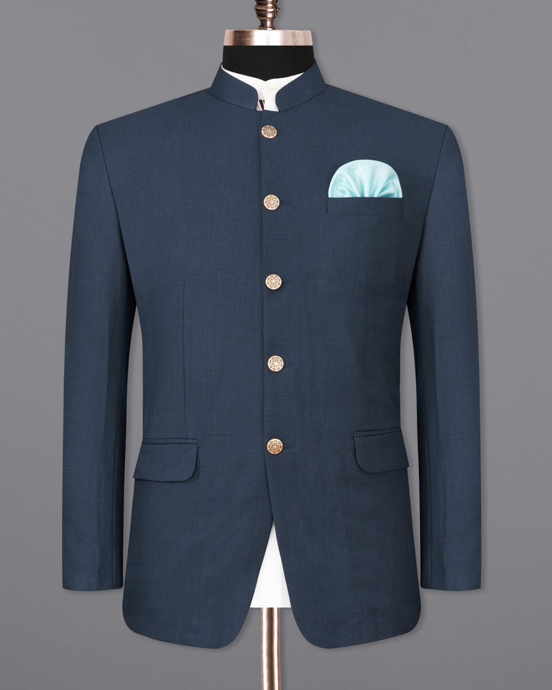 Bunting Blue Bandhgala Suit