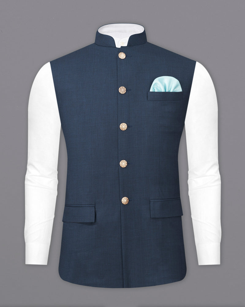 Bunting Blue Bandhgala Suit