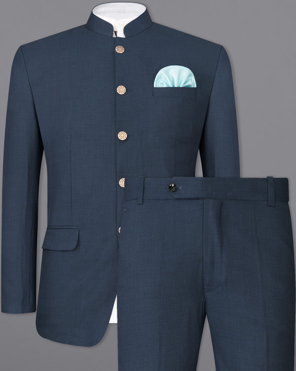Bunting Blue Bandhgala Suit