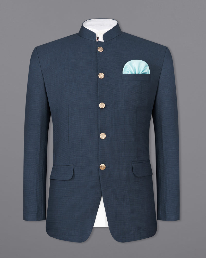 Bunting Blue Bandhgala Suit