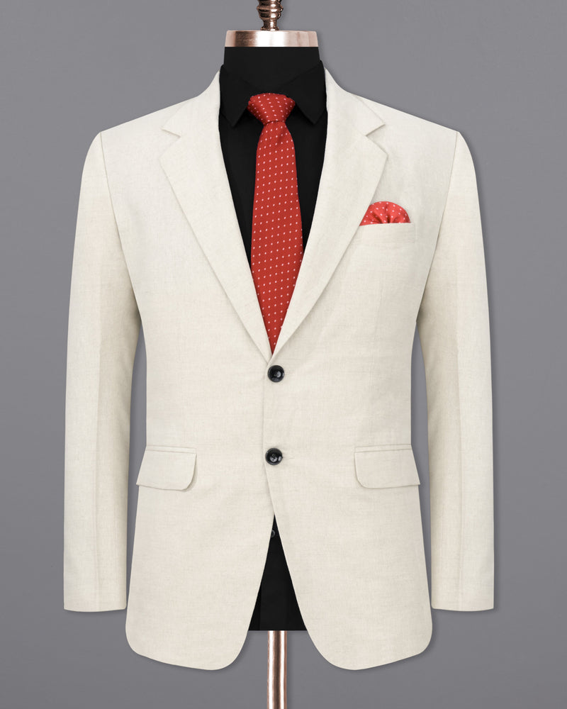 Coral Reef Cream Luxurious Linen Suit