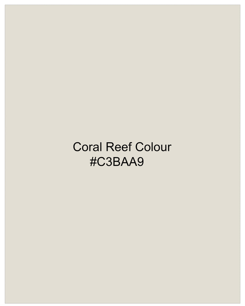 Coral Reef Cream Luxurious Linen Suit
