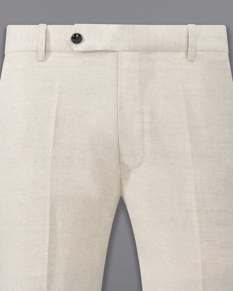 Coral Reef Cream Luxurious Linen Double Breasted Suit