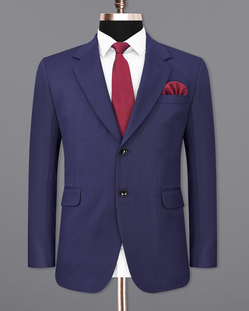 Ebony Clay Blue Single Breasted Suit