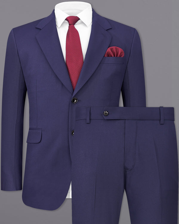 Ebony Clay Blue Single Breasted Suit