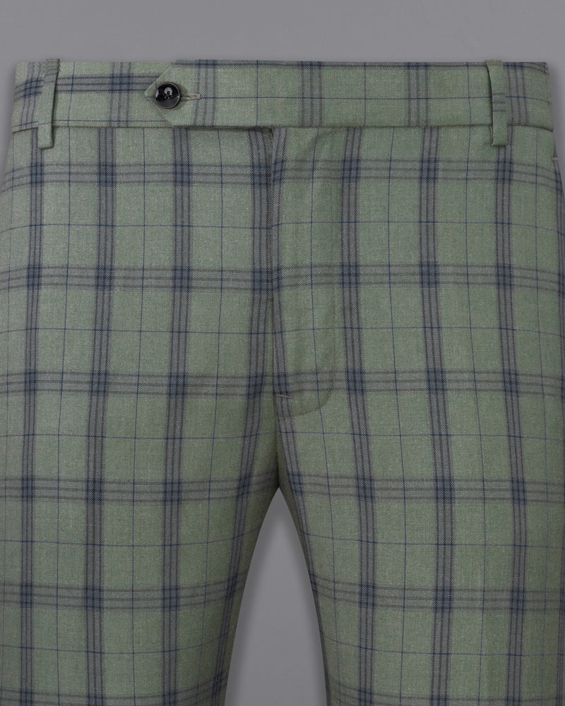 Limed Green and Martinique Blue Plaid Double Breasted Suit