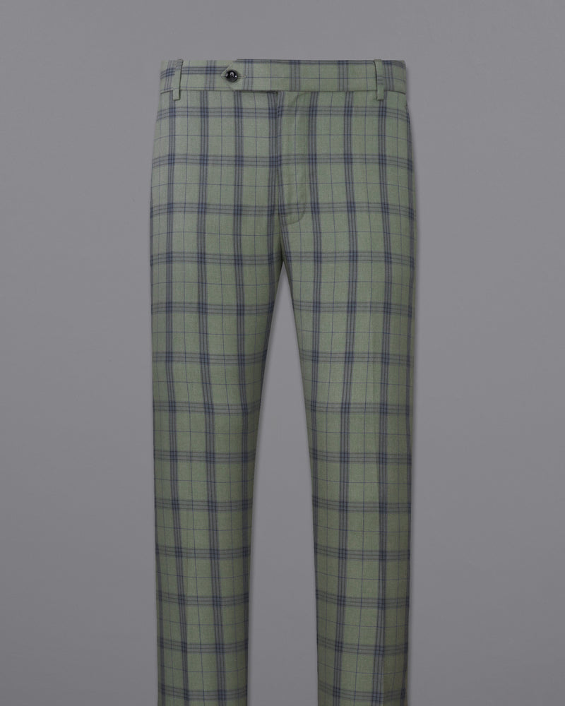 Limed Green and Martinique Blue Plaid Double Breasted Suit