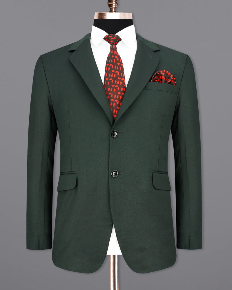 Heavy Metal Dark Green Single Breasted Suit