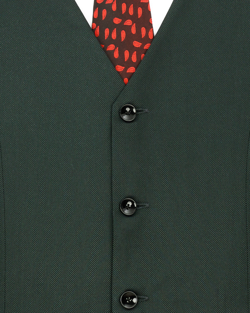 Heavy Metal Dark Green Single Breasted Suit