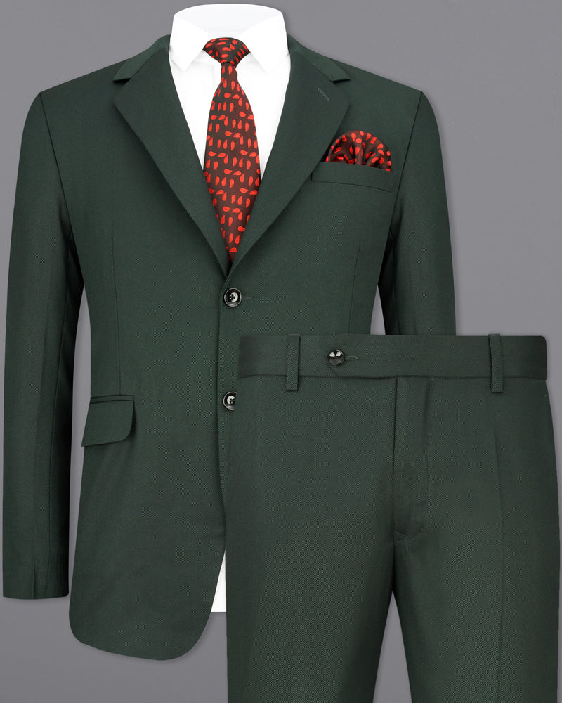 Heavy Metal Dark Green Single Breasted Suit