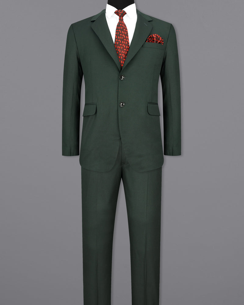 Heavy Metal Dark Green Single Breasted Suit