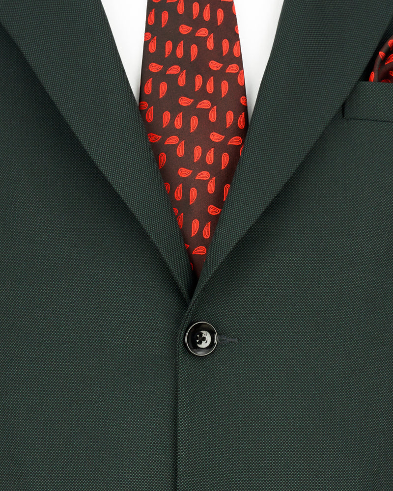 Heavy Metal Dark Green Single Breasted Suit