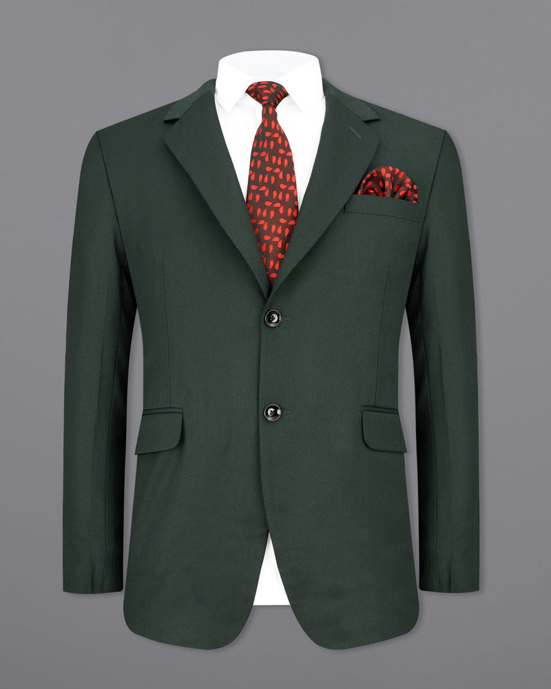 Heavy Metal Dark Green Single Breasted Suit